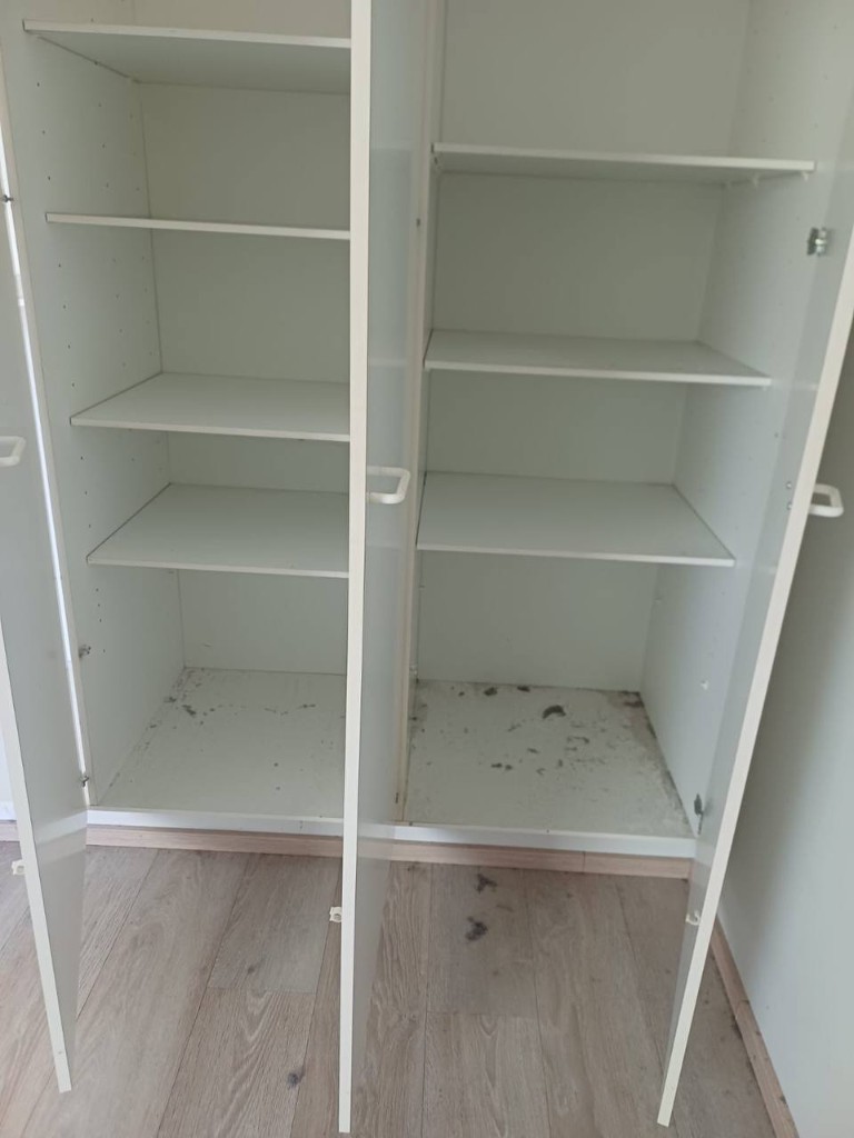 Pantry cabinet before cleaning